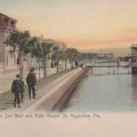 The Sea Wall and Bath House, St. Augustine