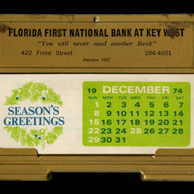 Florida First National Bank at Key West Calendar