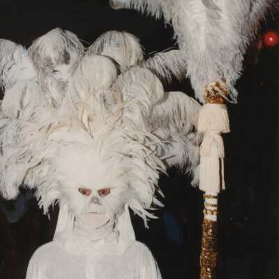 Unknown person dressed up.