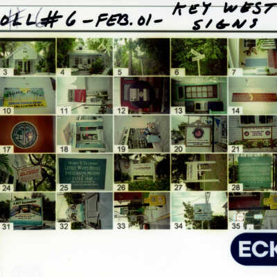 Key West Images Contact Sheet - Roll 6