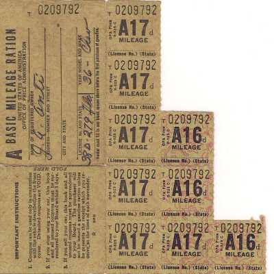 World War II Ration Stamps