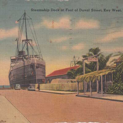 Steamship Dock at Foot of Duval Street, Key West