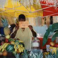 A vendor at the FF street fair.