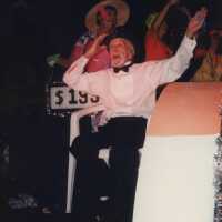 Captain Tony on a float in the parade.