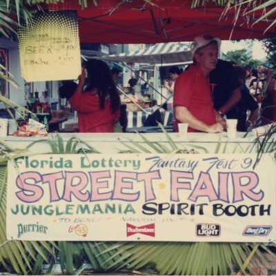 Florida Lottery street fair booth.