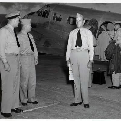 Rear Admiral Blick and Naval Personnel