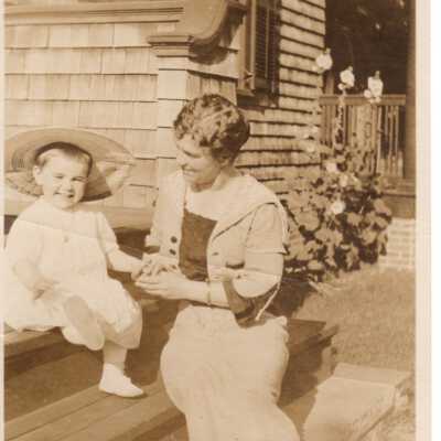 Unknown woman and child