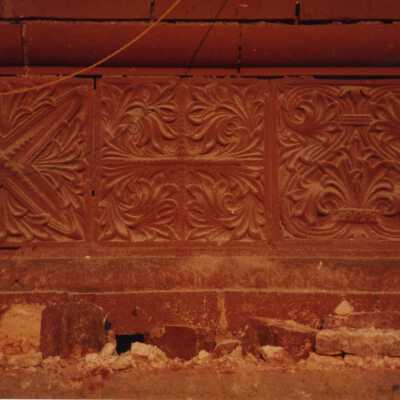 Terra cotta detail work on the exterior.