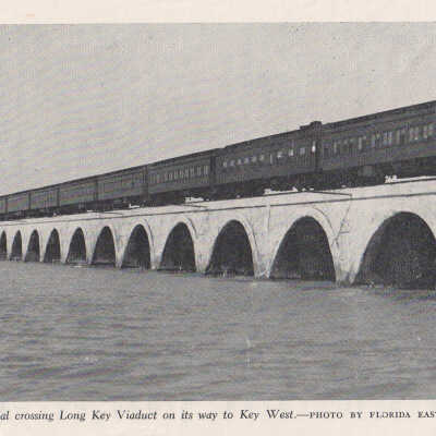 Train crossing Long Key Viaduct