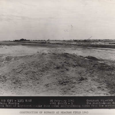 Construction of the runways at Meacham Field