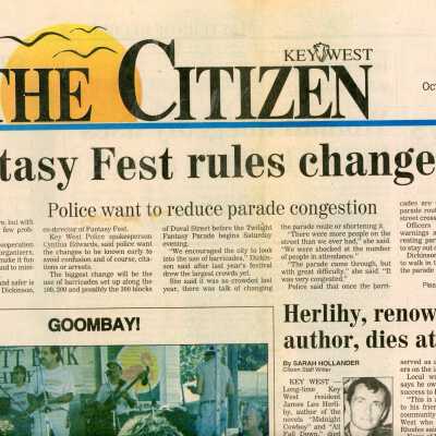 Multiple articles in the Key West Citizen about Fantasy Fest and Goombay.