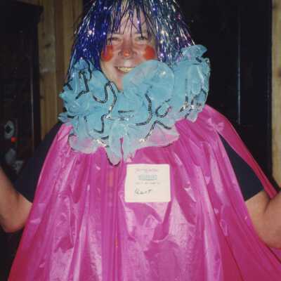 Unknown person dressed up.