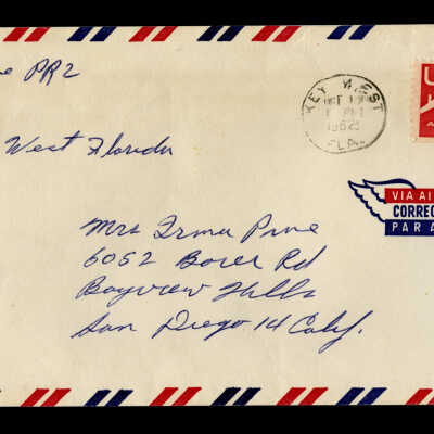 Envelope from Naval Air Station Key West during Cuban Missile Crisis