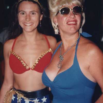 Unknown woman dressed up.