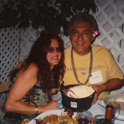 Two unknown people at a FF party.