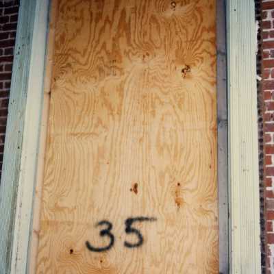 A window labeled number 35.