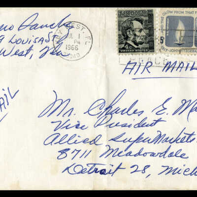 Envelope Addressed to Charles Martin from Mario Sanchez
