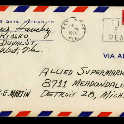 Envelope Addressed to Charles Martin from Mario Sanchez