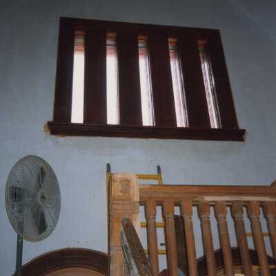 A window in the stairway.