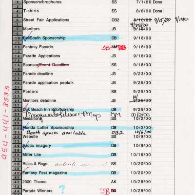 Press release schedule.
