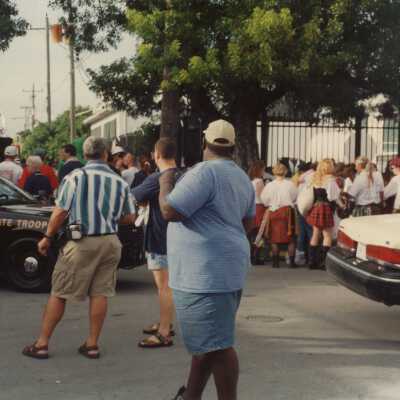 A group of unknown people.