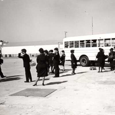 Military members and a bus: Copyright: © Key West Art & Historical Society; Origformat: Print-Photographic