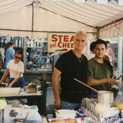 A vendor at the FF street fair.