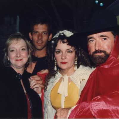 Unknown people dressed up.