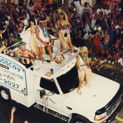 Float in the parade.