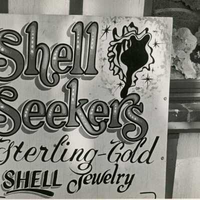 Shell Seekers Sterling Gold Shell Jewelry sign