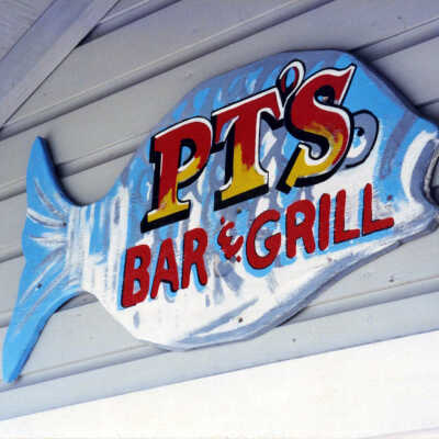 PT's Bar & Grill Sign