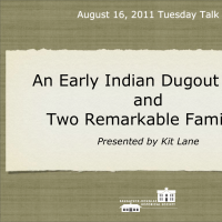          Aug. 16, 2011 Tuesday Talk about canoe by Kit Lane, slides
   