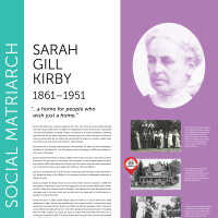          SARAH GILL KIRBY 1861–1951; Sarah (Gill) Kirby was a woman ahead of her time. Her name is known today through
the Kirby House, built by her in 1886. Her magnificent Center Street home, nicknamed
“The Old Grand Dame,” boasted modern conveniences of indoor plumbing, replacing
the outhouse for an indoor bathroom. She was also one of first women in this area to
drive an automobile. By the 1930s she was behind the wheel of a modern sedan when
most folks were still using rustic Model T-style vehicles.
Born Sarah Gill in Orange, Massachusetts, on November 30, 1861, she was the daughter
of Willard S. and Maria Gill. The Gill family arrived in Michigan in 1870 and settled on a
farm south of Douglas.
Sarah married Frank Kirby on April 2, 1883. Frank Kirby was a boot, shoe and crockery
merchant. He was also an accountant and salesman at the Douglas Basket Factory.
Frank died in 1896, when Sarah was 35 years old. She never remarried and continued to
live in the family home as she raised their children, Faith and Willard.
She was considered to be one of the area’s reigning social matriarchs. She was listed in
the telephone book in the 1920s as a fruit grower and held considerable properties in
Allegan County.
Sarah purchased the Kirby House site on Center Street from her parents in 1886. She
paid $100 for the land and the home mortgage shows she borrowed $400 at 10% interest
from Mr. Kibby who owned a hotel in Douglas. The interest was most likely because the
mortgage was in her own name, and women were not supposed to hold property, or
allowed to vote at this time.
Some time prior to 1920, Sarah began using her home as a tourist home she called
Hawthorne Lodge. Always the entrepreneur, she rented rooms to tourists and grew
ginseng for commercial sale. By the late 1920s she and her daughter, Faith, a practical
nurse, offered convalescent care or “a home for people who wish just a home”. In keeping
with the Kirby tradition of caring for those in need, Faith converted the home into a
community hospital in 1931. The Kirby House was the area’s first Community Hospital
from 1931–1960. Many local residents take pride in pointing out they were born at the
Kirby House.
Sarah made several trips to California with her mother in the 1890’s. She moved to
California as a permanent resident in 1932 where she lived until her death in 1951 at
the age of 90. Sarah would be pleased to know that more than 100 years later the Kirby
House still stands and serves the community.
Sarah Gill Kirby researched by fellow Team HerStorian,
Gemina Petruzzelli based on work by Marsha Kontio.
   