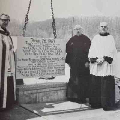 Laying the corner stone for the St. Augustine Seminary