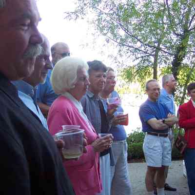 100_3069.JPG 932KB: Ted Reyda, James Schmiechen, Fred Schmidt, Maxine Jeltema, Merle Malmquist, Janet Schmidt, Ron Hirsch, Ken Carls,