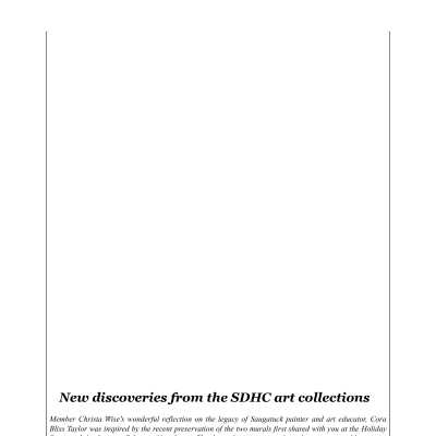 Interview with Christa Wise about the murals from the March 2019 SDHC newsletter