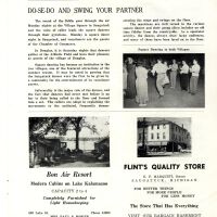          from 1954 Visitors Guide printed by the Chamber of Commerce; Article about square dancing locations
   