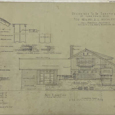 Residence To Be Erected/At Laketown, Mich./For Mr. & Mrs. R. L. Muckley (Muckley)