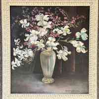 Dogwood and Pink Flowers in a Vase