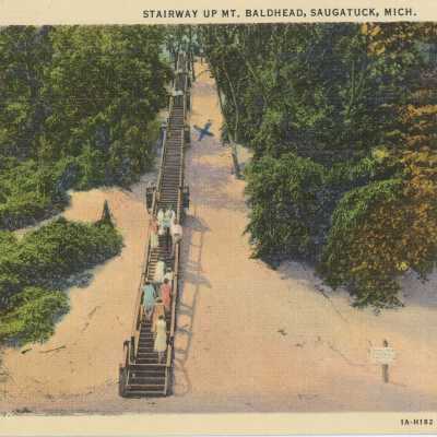 Stairway up Mt. Baldhead Postcard