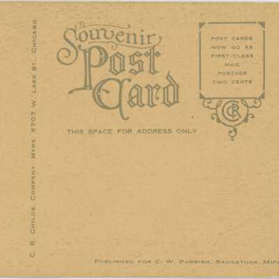 White House Postcard Reverse