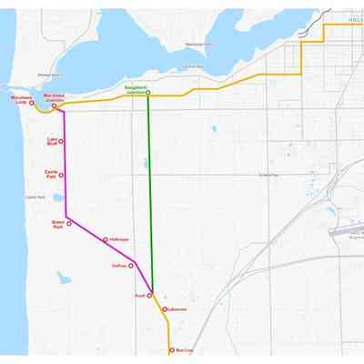 Interurban route map
