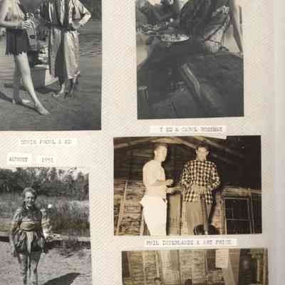 Scan-100806-0011.jpg 634KB: Doris Prohl & Ed, Ted & Carol Rosenak, August 1951, Dunes Fantasy Party, Phil Interlandi & Art Frick, ?Ted Kranik