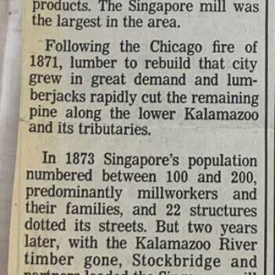 Buried: Grain by grain the town of Singapore grew smaller until only the hotel roof remained" Larry Massie, no publication, no date: part 2 of 2