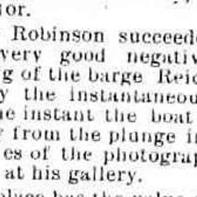 cr1889061401MillerRobinsonBargeReidLaunch.jpg: Clipping from June 14, 1889 Commercial Record suggests Miller Robinson took the photo.
Digital file on Jack Sheridan Drive 2021.72.02