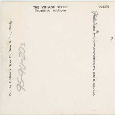 The Village Street Postcard Reverse