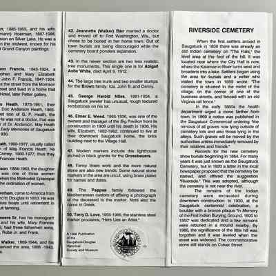 Riverside Cemetery guide, news