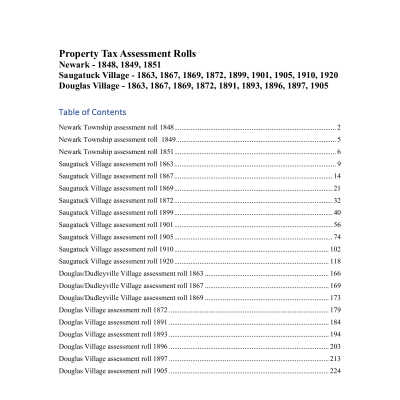 Property Tax Assessment Roll transcripts