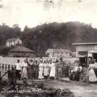          Chain Ferry Landing WomenFerryScene ca1910.jpg 4.7MB; Another copy of this real photo postcard is at:
