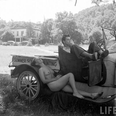 from "Saugatuck Art Colony Life 1949 Loomis Deam": jalopy